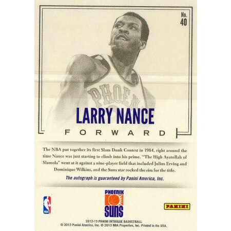 LARRY NANCE - SUNS - KARTA NBA - KARTA Z AUTOGRAFEM