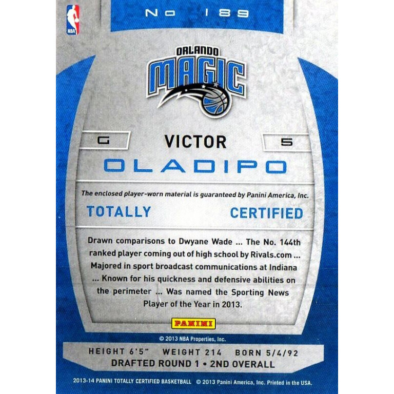 VICTOR OLADIPO - MAGIC - ROOKIE CARD - KARTA NBA