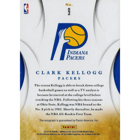 CLARK KELLOGG - PACERS - KARTA NBA - KARTA Z AUTOGRAFEM