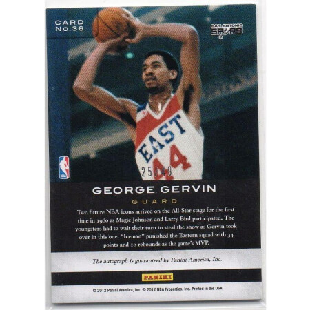 GEORGE GERVIN - SPURS - KARTA NBA - KARTA Z AUTOGRAFEM