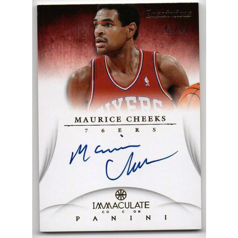 MAURICE CHEEKS - 76ERS - KARTA NBA - KARTA Z AUTOGRAFEM