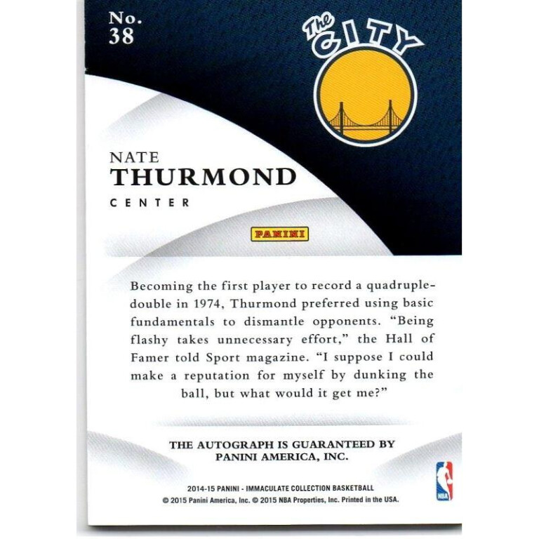 NATE THURMOND - WARRIORS - KARTA NBA - KARTA Z AUTOGRAFEM