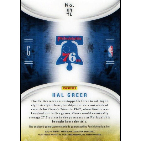 HAL GREER - 76ERS - KARTA NBA