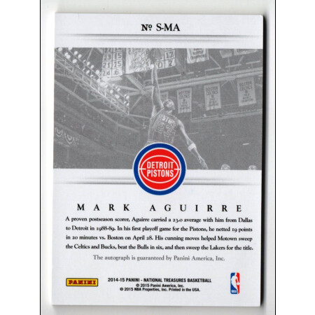 MARK AGUIRRE - KARTA NBA Z AUTOGRAFEM
